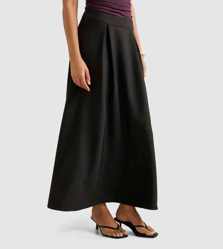 forever new  MARIA Pleated Maxi Skirt for Women | Best Price UAE